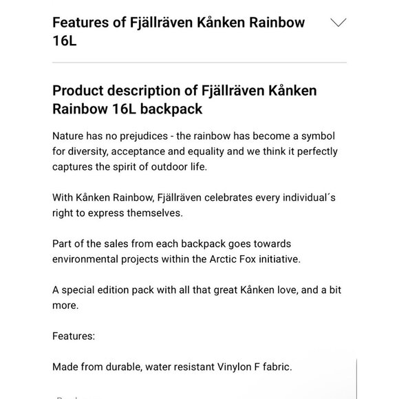 Fjallraven Kanken Rainbow Backpack Tote Light Oak Pattern NWT Style 23620 $95 - Picture 3 of 5